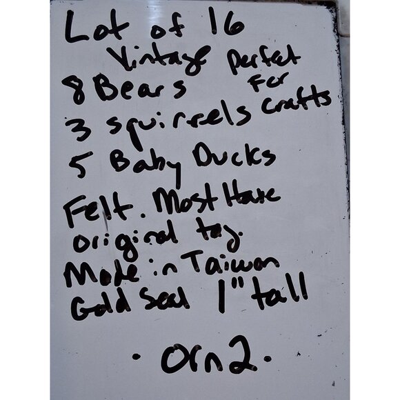 Miniature Flocked Animal Figurines Set Of Bears Ducks Squirrels Vintage Made I - Picture 7 of 7